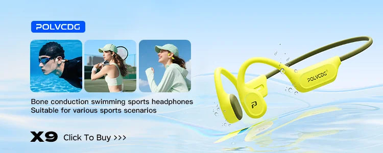 POLVCDG Bone Conduction Headset X7 IPX8 32GB Bluetooth 5.3 Wireless Headset with microphone Waterproof Swim 2023 New