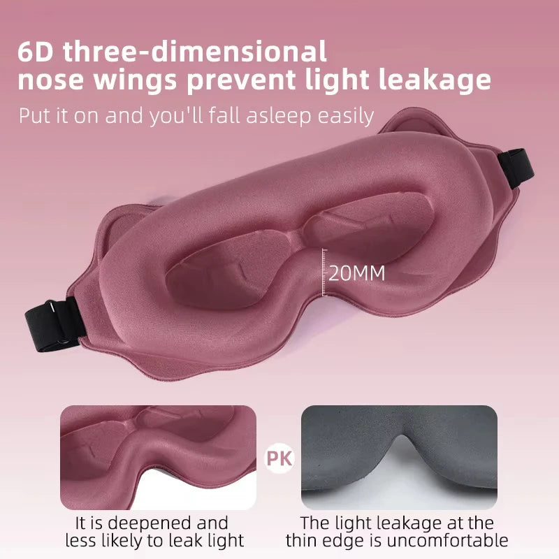 3D Sleeping Mask Block Out Light Soft Padded Sleep Mask For Eyes Slaapmasker Eye Shade Blindfold Sleeping Aid Face Mask Eyepatch