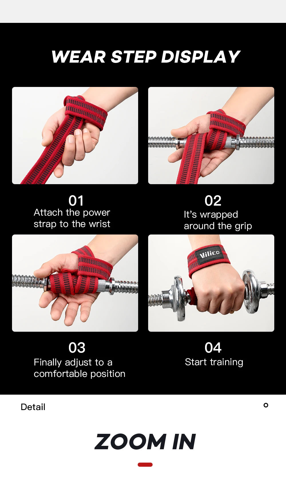 Power Lifting Straps WeightLifting Gym Gloves Deadlift Wrist Straps Hand Palm Assist Gear For Pull Up Bar Barbell Dumbbell Train
