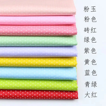 160x50cm Pure Cotton Twill Polka Dots Dot Cloth Baby Gown Bedding Quilt Fabric All-Match Sewing Cloth for Home Decor
