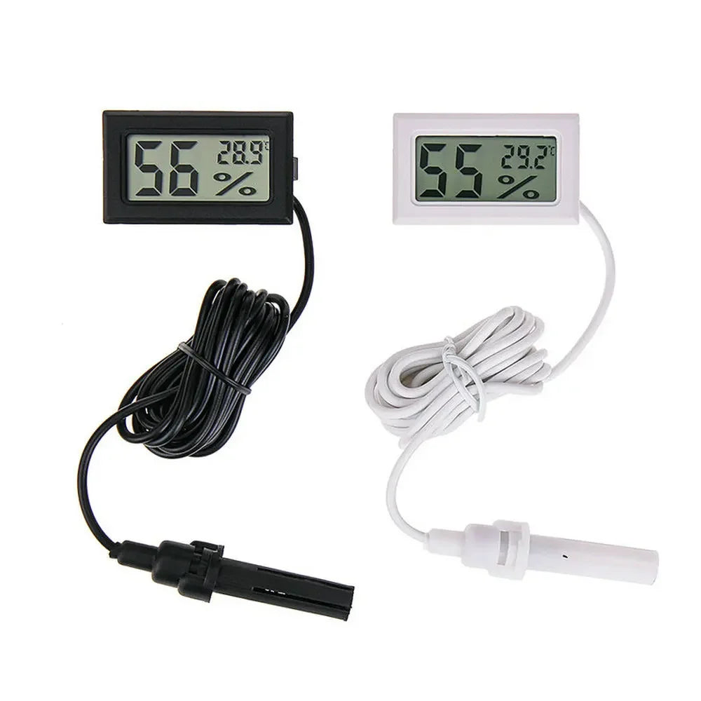 Embedded Digital Thermometer Hygrometer with External Wire Probe High Precision Electronic Humidity Temperature Meter Greenhouse