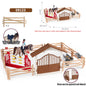 Oenux Farm Horse Race Model Action Figures DIY Equestrianism Horseman Animals Figurine Cute Education Collection Kids Toy Gift