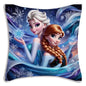 Cute Cartoon Frozens Elsas Pillow Covers Cartoon Sofa Decorative Home Double-sided Printing Short Plush Cute Cushion Cover