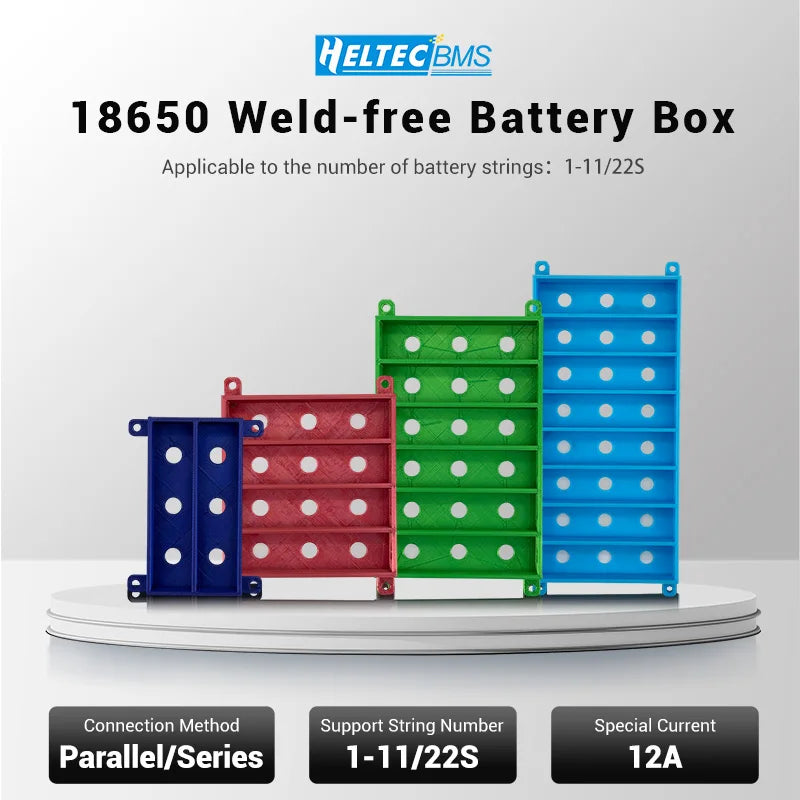 Weld-free 18650 Battery Holder/box Pure Copper High Current Lithium Battery in parallel in series DIY Battery Case 1s-8s 2s 5s