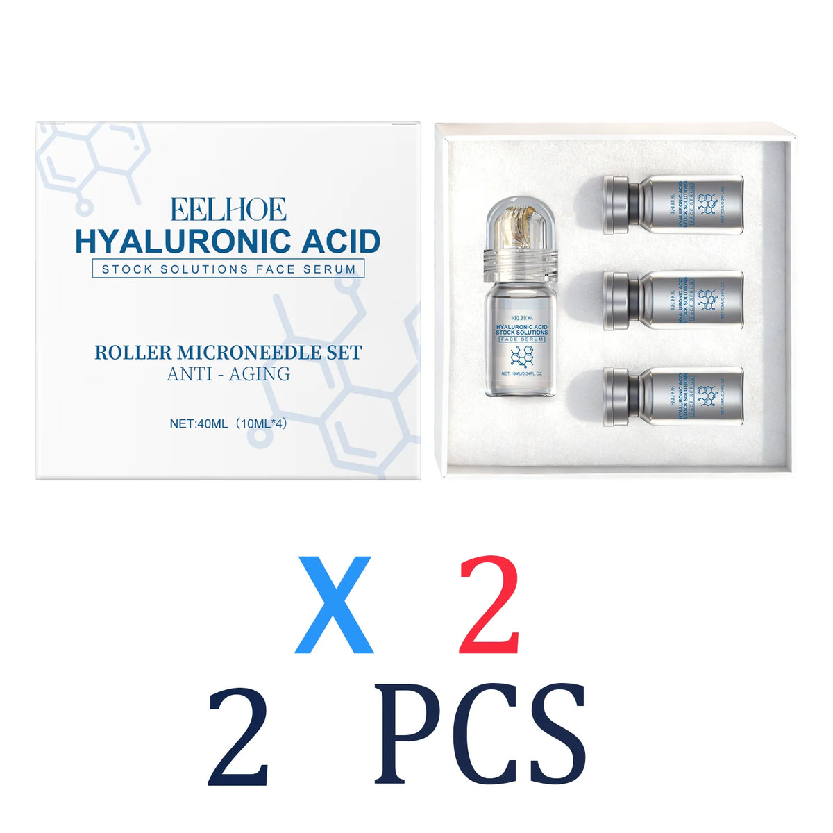 0.25mm Niacinamide Microneedle Serum Facial Serum Kit Roller Massage Design Home Beauty Refreshing Gentle Non-Irritating 30ml