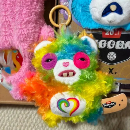 Original Fuggler Care-Bears Series Cute Ugly Teeth Monster Trendy Toys Plush Pendant Funny Trendy Dolls Keychain Gifts Bagged