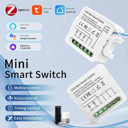 Tuya Zigbee 3.0 Smart Dimmers Switch Light Dimmer LED Switches Smart Life Works with Alexa Google Home Remote Breaker 100-240V