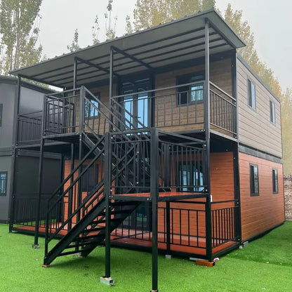 Restaurant 20FT 40 Ft Prefab Steel Prefabricated Sandwich Panel Expandable Living Container House Tiny Homes With Bathroom