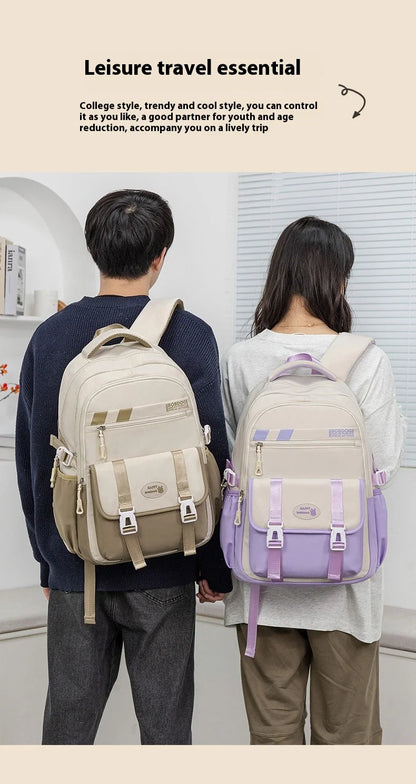 New School Bag with High Appearance Level Junior High School Backpack Large Capacity Primary School Backpack Ins Wind