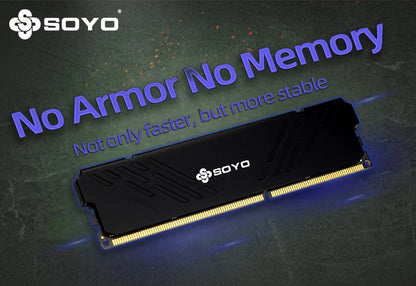 SOYO 8GB DDR3 1600MHZ memoria ram 240-Pin 1.5V for Desktop PC Memory RAM no ECC black white red intel AMD 64BIT