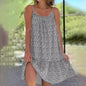 Summer 2026 Large Swing Strap Dress European American Leisure Style Printed Sleeveless Fashionable Casual Maxi Dress