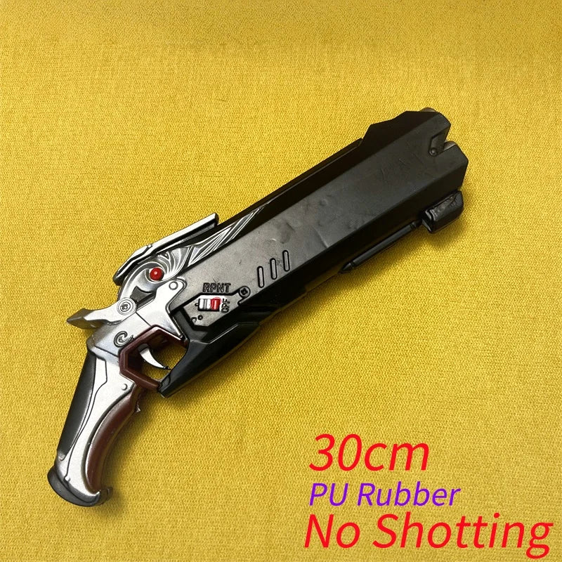 OW Gun Cosplay Angela Ziegler Mercy Angel Shock Gun Prop Weapons Model Safety PU Rubber Model Halloween No Shooting