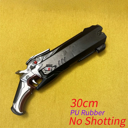 OW Gun Cosplay Angela Ziegler Mercy Angel Shock Gun Prop Weapons Model Safety PU Rubber Model Halloween No Shooting