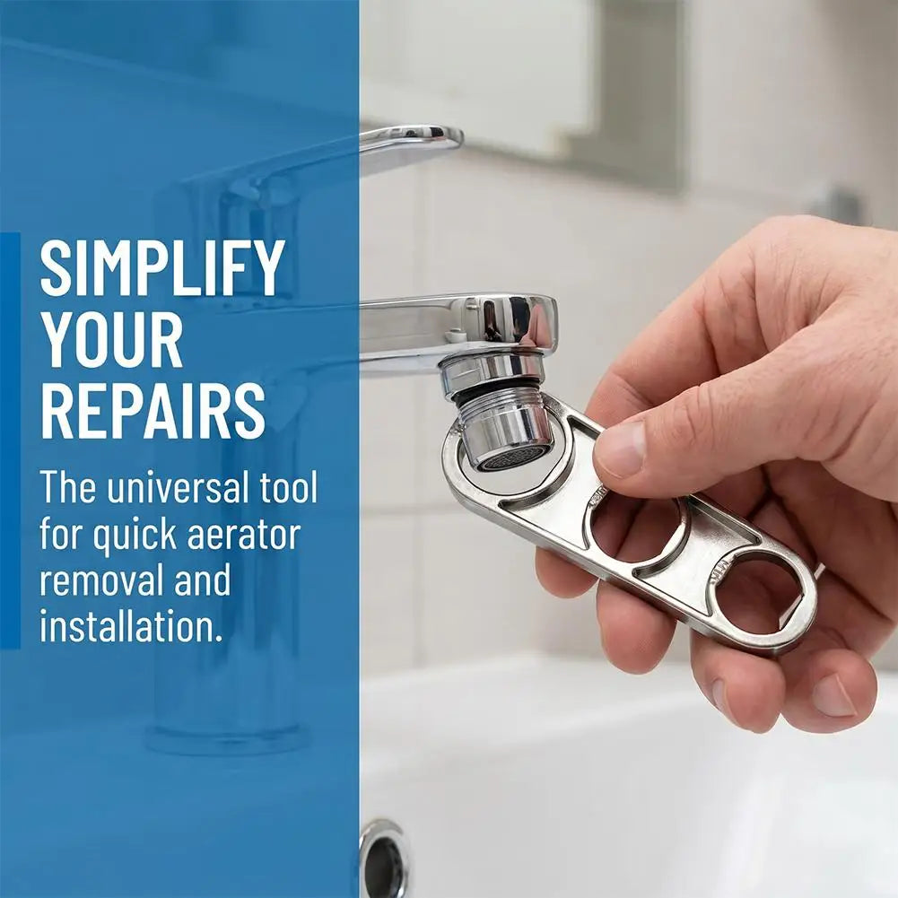 2 In 1 Faucet Aerator Wrench Water Flows Adjusting Faucet Bubbler Wrench Plumber Home Bathrooms Faucets Maintaining Tools