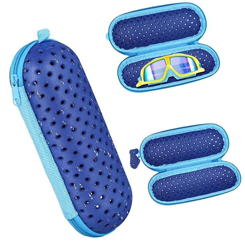 EVA Soft Swimming Glasses Organize Protector Glasses Case Swimming Gear Breathable Drainage Hole Portable Goggles Cover All Ages