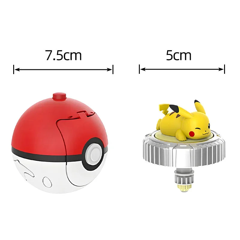 Original Pokemon Pikachu Spinning Top Arena Cartoon Anime Figure Pull Monster Elf Ball Battle Game Boy Kids Child Birthday Gift
