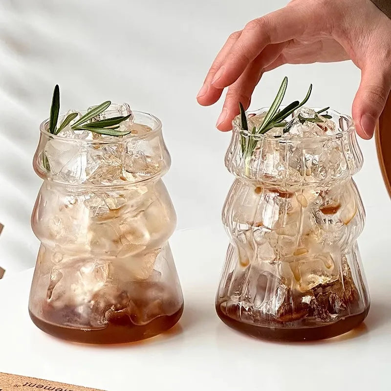 1/6pcs Japanese Glass Cup Milk Coffee Glass Mug Transparent Mug Beer Ins Water Drinking Cup Kitchen Accessory Water Glass Cups