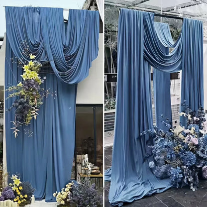 Wide 170cm Soft Stretchy Fabric Wedding Decoration Curtains Cloth Background Drap Handmade DIY Stretch Knitted Material