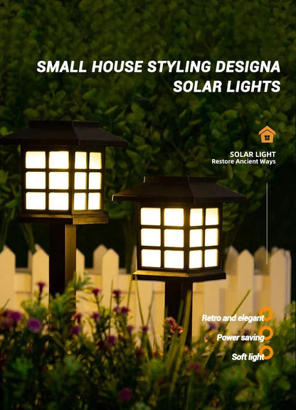 2Pcs Outdoor Solar LED Pathway Lights Walkway Garden Decor Street Lamp for Landscape Yard Patio Driveway Festival Lighting