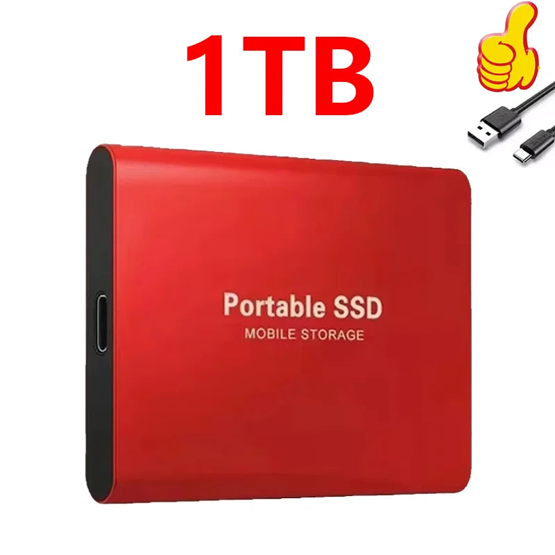 Genuine Portable SSD 1TB High Speed External Hard Drive 2TB/4TB USB 3.2 Hard Disk 16TB Mass Solid State Drive for Laptop/PC/MAC