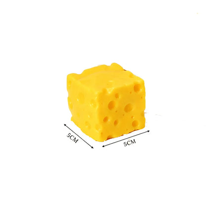 Kawaii Cheese Squishy Toy Stress Relief Fidget Toy, Soft Squeeze Cheese Block for Desk Decor, Anxiety Relief Sensory Toy for Adu