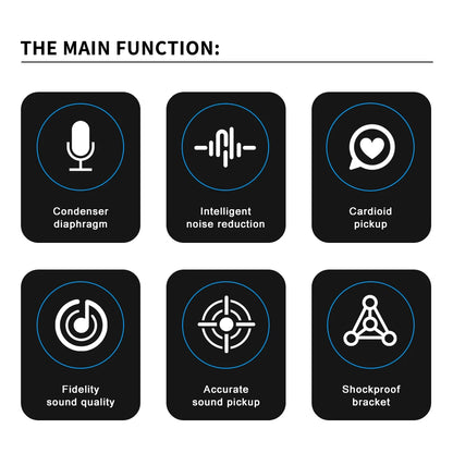 KDES U87 AI XLR Condenser Microphone Professional Cardioid Studio Mic for Recording Podcasting Voice Over Streaming Home Studio
