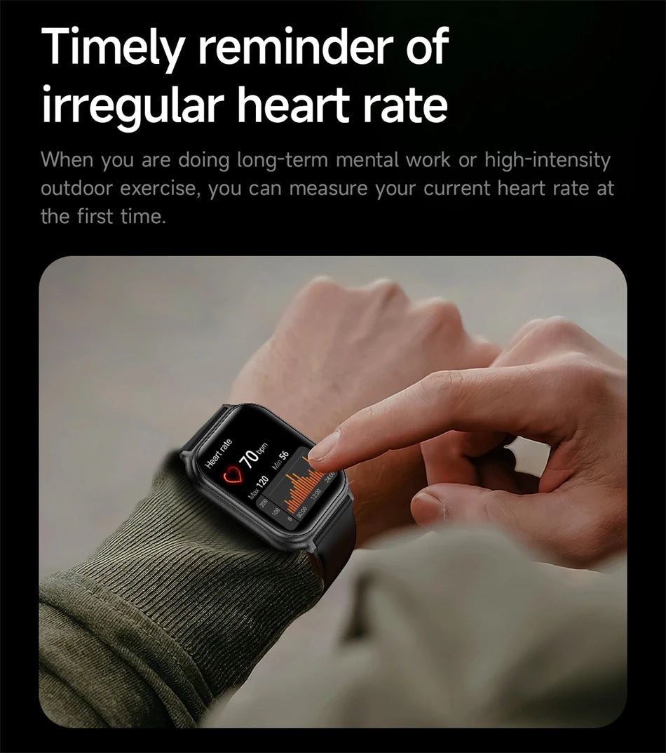 1.83" Smart Watch Sleep Heart Rate Monitor BT Call Messages Notifications Sports Fitness Tracker Watch for Women Men Android iOS