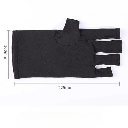 Professional Anti-UV Gel Gloves for Manicures - Stretchy Fingerless Protection for Nail Art Home And Outdoor Use