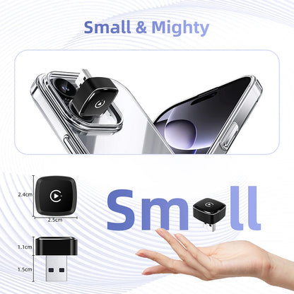 Mini 2in1 Wireless CarPlay Adapter Wireless Android Auto AI Smart Box Intelligent Systems for Wired CarPlay Car