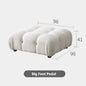 Any Size Custom Cream Teddy Fabric Modular Sofa Combine Modules High Elastic Latex Foam Fill Nordic Minimalist Living Room Sofa
