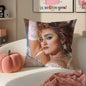 Iconic Pop American Singer M-Madonna Cushion Cover Pillowcase Short Plush Invisible zipper Room Sofa Cushion Cover