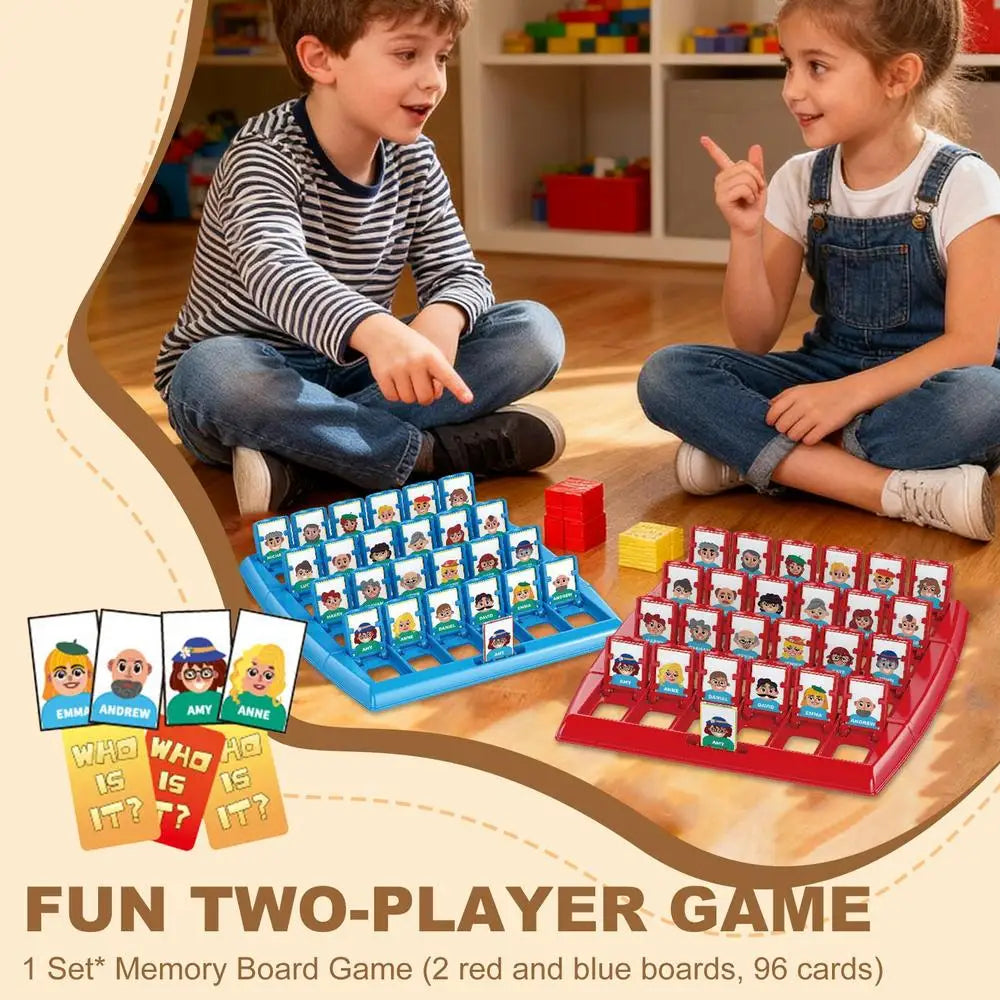 Guesses Who I Am Board Game Memory Logic Card Board Game Educational Guessing Board Toy for Family Party Gathering