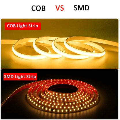 220V Led Strip with ON/OFF Switch Waterproof COB LED Strip 220V Flexible Ribbon for Room Bedroom Kitchen Outdoor Garden Lighting