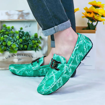 Non-Slip Outdoor Loafers Moccasins All-match Mens Casual Shoes Comfortable Leather Man Slip on Flats Soft Bottom Business Shoes
