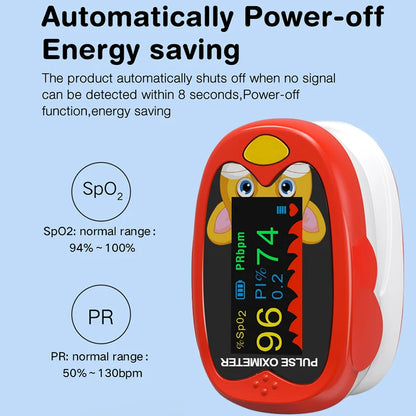 Rechargeable Child Finger Pulse Oximeter TFT Display Strap Lanyard Blood Oxygen Saturation Meter Children Kids Oximetro SPO2