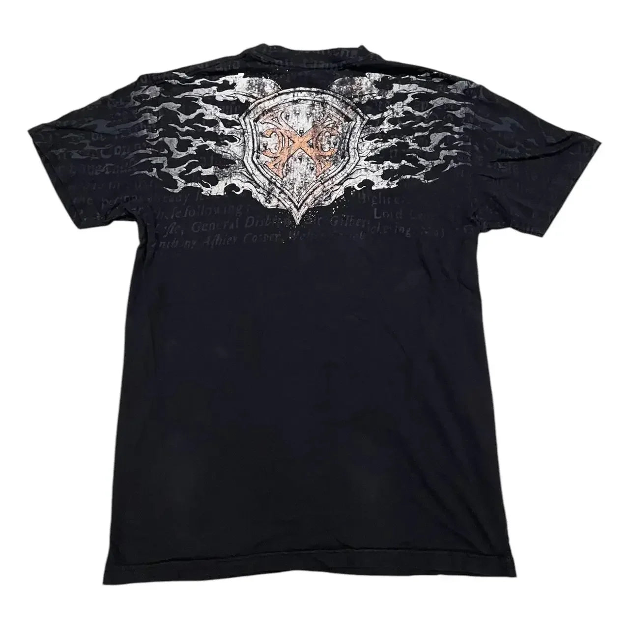 imited Stock Men's Harvester Skull T-Shirt Gothic Wings Cross Print  Vintage Streetwear Soft Breathable FabricL