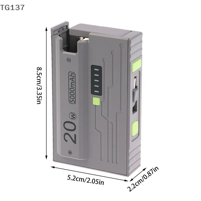 20W DIY Power Bank Box 21700 Universal Battery Charger Case Type-C Fast Charging For Mobile Phone Not Including Batteries
