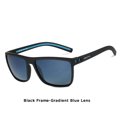 ZENOTTIC Retro Polarized Sunglasses for Men Lightweight TR90 Frame UV400 Protection Square Sun Glasses Night Vision Goggles