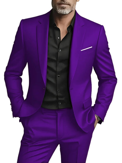 2 Pieces Extra Large Size Suits For Men Wedding Groom Tuxedos Prom Sets Business Male Blazer Trajes De Hombre