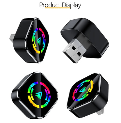 Wireless Carplay Android Auto Adapter 2 in1 Mini Car AI Box AI Smart Box For Audi Toyota Mazda Nissan Kia Ford Opel Skoda