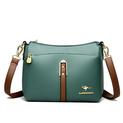 Brand Design Three Layers Fashion Shoulder Messenger Bags Luxury Soft Leather Crossbody Sac Quality Small Handbags and Purses