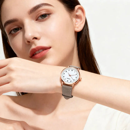Fashion Women Watches,Vintage-Quartz Watch With Glow-In-The-Dark Design Fashion Business Casual Analog Watch,Girls Clock Gift