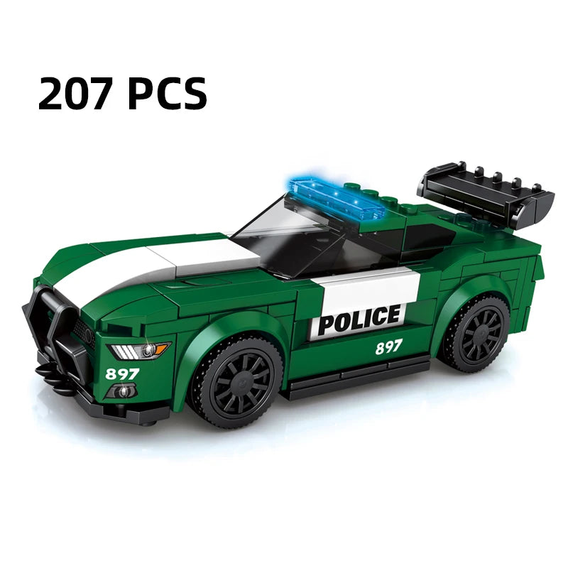 City Speed Racing MOC Car Sports Building Blocks Bricks Classic Rally sport Super Racer Vehicles Christmas gift Technical toys