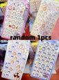 3D Cute 1/4pcs Crystal Stickers Chiikawa Usagi Phone Case Decoration Nail DIY Decorative Stickers for Notebook Laptop waterproof