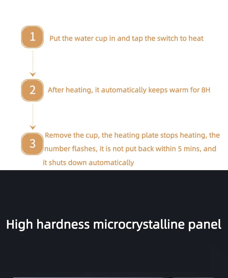 110V/220V Cup Heater Mug Warmer 100°C Hot Tea Makers Warmer Coaster 5 Gear Temperature Cup Heaters Coffee Milk Tea Heating Pad