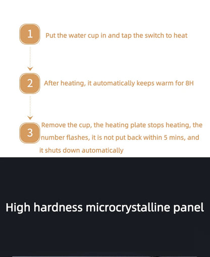 110V/220V Cup Heater Mug Warmer 100°C Hot Tea Makers Warmer Coaster 5 Gear Temperature Cup Heaters Coffee Milk Tea Heating Pad