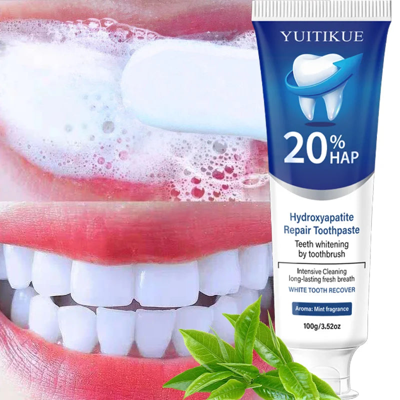 20% Hydroxyapatite Protects Gum Health, Removes Dental Plaque and Stains, Freshens Breath, Deeply Cleans, and Brightens Teeth