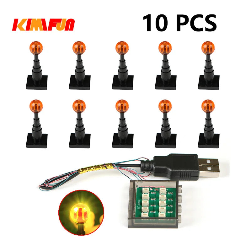 10PCS 0.8mm Pin RGB LED For LEGO Building Blocks USB Lamp DIY Street Light City Electric Decorate 1X1 Brick Compatible All Brand