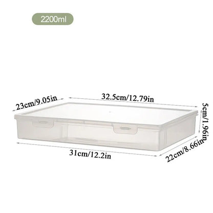 Plastic Storage Box For Office Large Capacity Transparent Paper Storage Case Desktop Storage Organization Document Box