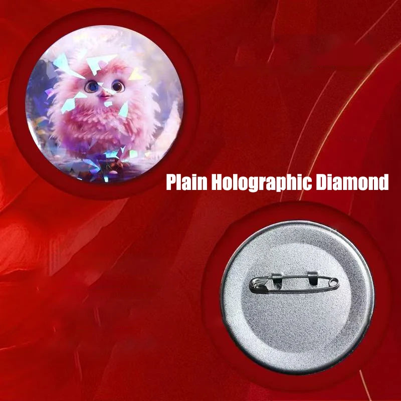 Personalized Round Badges Brooches Custom Photo Handwriting Diy Text or Graphic Pins Accessory Gifts for Kids